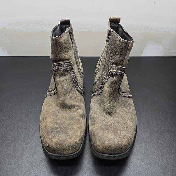 Bed Stu Men's Revolution Leather Boots Distressed Gray Size 10 - Picture 1 of 10